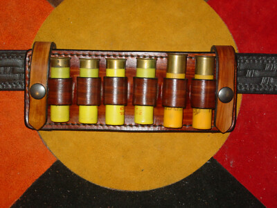 20_gauge_ammo_holster_ 6 slot  brown leather Kwik & Free