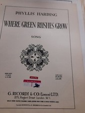 HARDING/ WHERE GREEN RUSHES GROW/VOICE AND PIANO