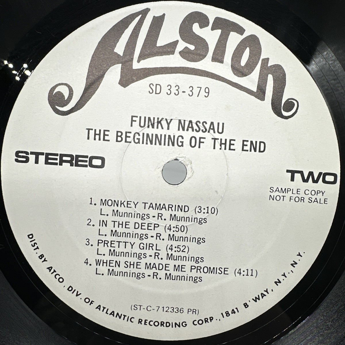 Funky Nassau “The Beginning of the End” SD 33-379 Vinyl LP Promo