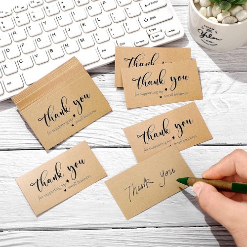 620 Pieces Thank You Cards and Gold Foil Labels with Resealable Packaging - Picture 6 of 8