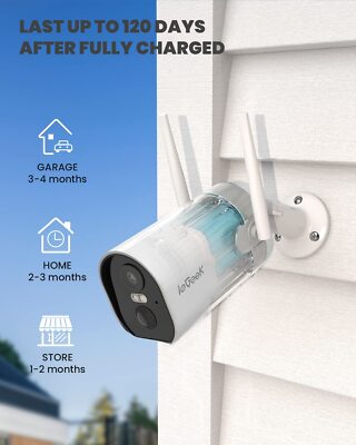 ieGeek Wireless WiFi Battery Security Camera Outdoor 2K