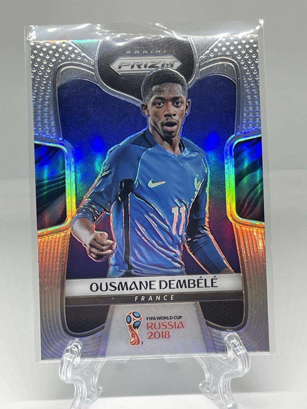 2018 Panini Prizm FIFA World Cup Ousmane Dembele Rookie RC Silver France PSG
