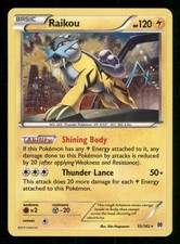 Raikou 55/162 Holo Rare BREAKthrough Pokemon Lightly Played