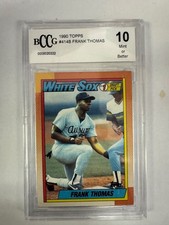 1990 TOPPS FRANK THOMAS #414B BCCG 10