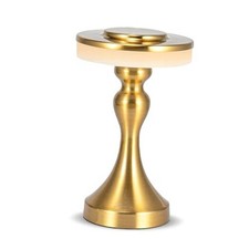 Portable Metal LED Table Lamp,Cordless Battery Table Lamp,3 Color Metal Gold