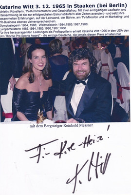 Autograph - Katarina Witt (figure skating) - Kati Witt