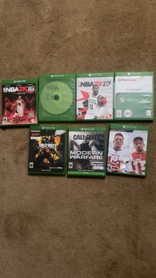 Xbox One Game Lot NBA 2K16-19 COD Black Ops 4 MW Madden NFL 22 w/ Cases