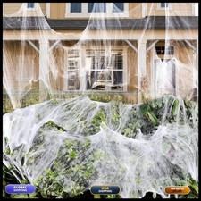 ZPISF 1000 sqft Spider Webs Halloween Decorations with 30 Fake Spiders Indoor