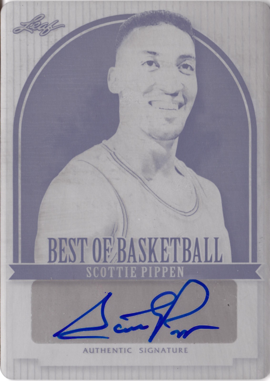 2012 Leaf Best of Basketball AUTO Printing Plate Scottie Pippen Black Blue  #1/1