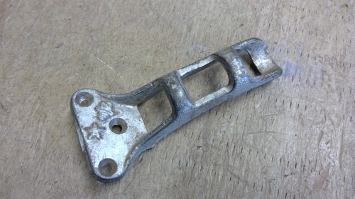 Vintage Flag Pole Holder 3/4" STAR Wall Mount Cast Iron Bracket USA made