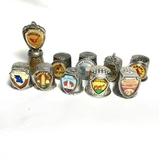 Collectable Thimbles Assorted Cities States Cruise Ship Lot of 10