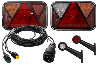 FRISTOM Anhänger Beleuchtungsset FT-270 LED mit Kabelbaum 13-polig für Anhänger
