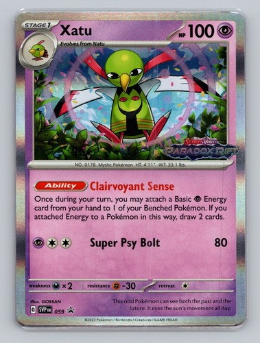 Xatu - (Prerelease) 059 Rare SV: Scarlet & Violet Promo Cards