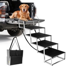 Dog Stairs for Large Dogs - Extra-Wide 20-Inch Step 43-Inch 5-Step Extra Dog ...