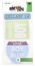 STICKO Phrase Cafe Metal Signs BABY BOY Card Scrapbook Dimensional Stickers