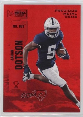 2022 Skybox Metal Universe Champions PMG Red 84/100 Jahan Dotson Rookie RC 03tv