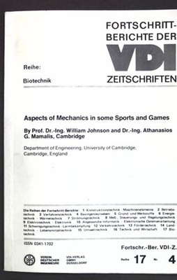Aspects of mechanics in some sports and games / Aspekte der Mechanik für einige