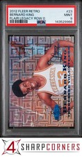 2012 FLEER RETRO FLAIR LEGACY ROW 0 #23 BERNARD KING HOF #/100 POP 2 PSA 9