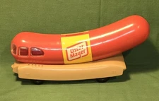 Vintage Oscar Mayer WEINERMOBILE Coin Piggy Bank Wiener Mobile Hot Dog - 10"