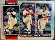 2026 Topps Baseball National League Leaders Wins Sand Glitter #117