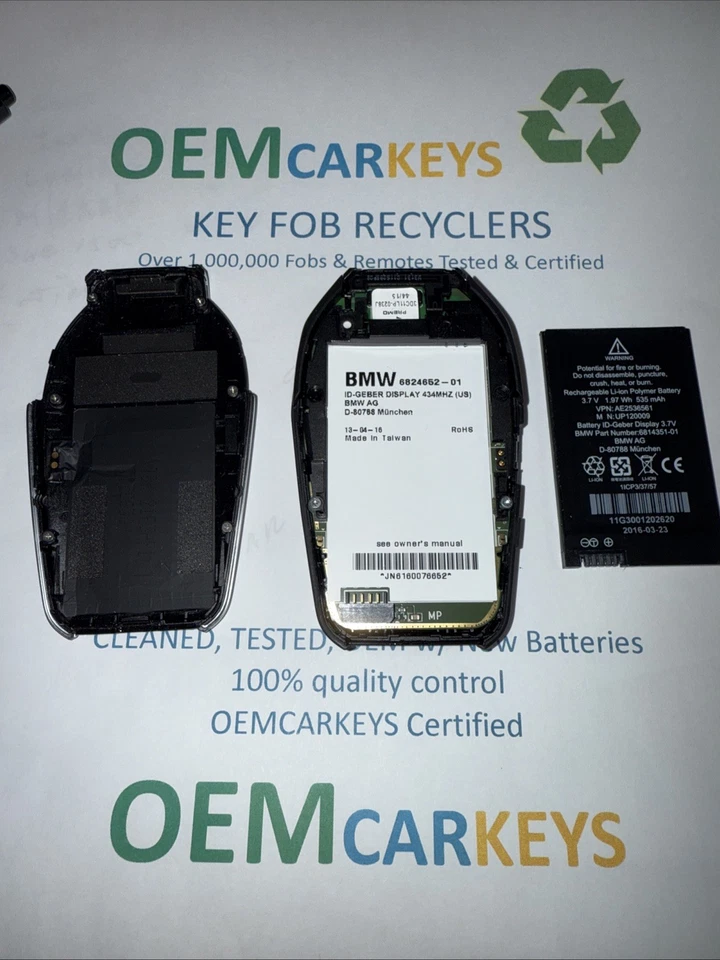 2016 2017 2018 2019 BMW LCD 740i 750i SERIES CHAVE DE EXIBIÇÃO TELA INTELIGENTE 6820876-01 - Imagem 2 de 4