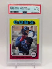 2024 Topps Heritage #177 Pete Crow-Armstrong Rookie PSA 8 🔥