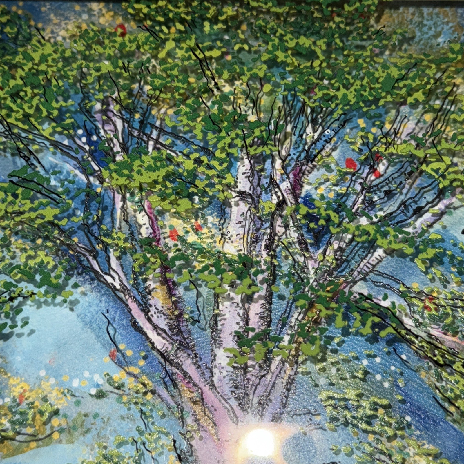 Jean-Pierre 3D Painting On Glass "Tree Of Life"