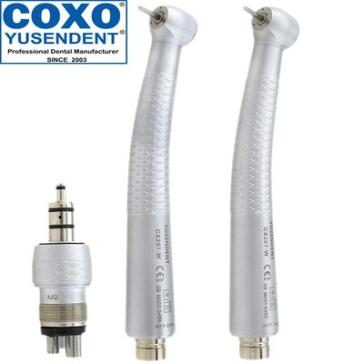 COXO CX207-W Dental High Speed Handpiece H17-SPQ TPQ Air Turbine Coupling 4 Hole