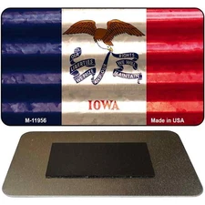 Iowa Corrugated Flag Novelty Magnet Fridge Refrigerator Home Kitchen Decoration