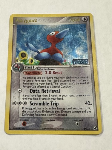 Porygon2 12/115 Unseen Forces Holo Rare LP