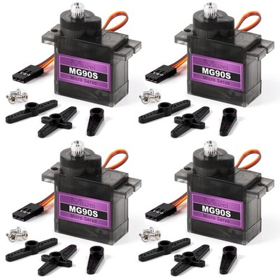 MG90S 9G Micro Servo Motor Metal Geared Motor Kit for RC Car Robot Helicopter...