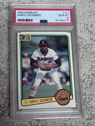 PSA 10 BASEBALL CARD 1983 DONRUSS DARYL SCONIERS CALIFORNIA ANGELS