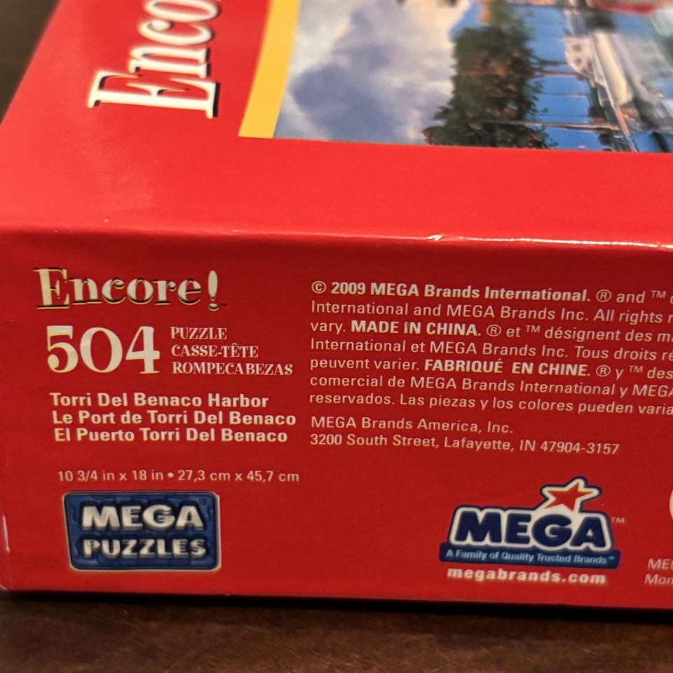 Puzzle 2009 504 Piece Encore Torri Del Benaco Harbor Sail Boats  - Image 2 of 3