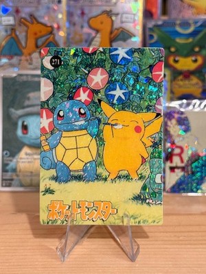 1999 Vintage Pocket Monsters Vending Prism - Pikachu & Squirtle Toothbrush #271