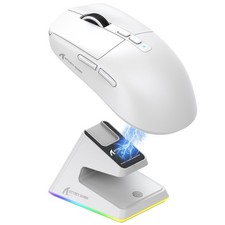 Wireless Gaming Mouse Attack Shark X6 RGB, Tri-Mode, 26K DPI, Ultralight, White