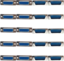 20PCS DB15 Male and Female Solder Type Connector, RS232 Serial 15 Pin D Sub Adap