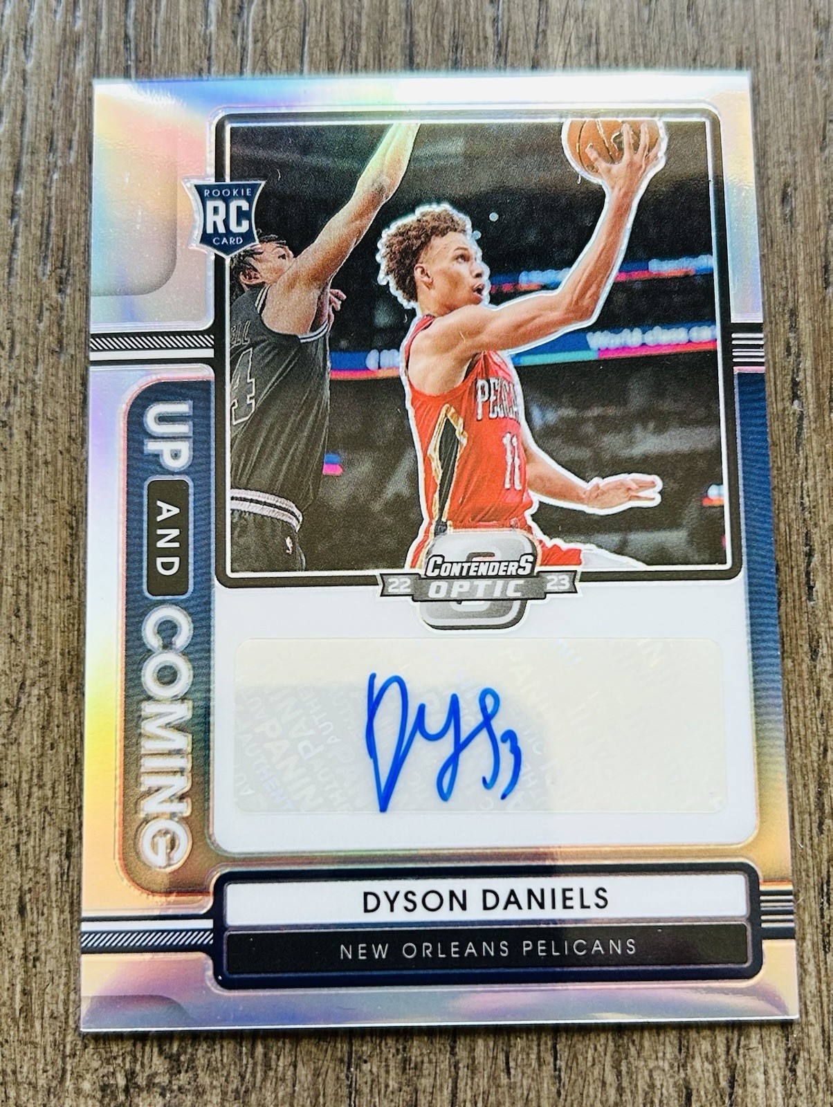 2022-23 CONTENDERS OPTIC UP AND COMING SILVER DYSON DANIELS ROOKIE AUTO /125