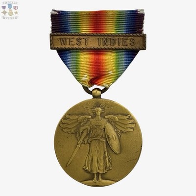 WW1 U.S. NAVY VICTORY MEDAL WEST INDIES CLASP BAR WWI WORLD WAR 1