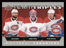 2021-22 Upper Deck Team Triples Shea Weber / Carey Price / Tyler Toffoli #TT-MTL