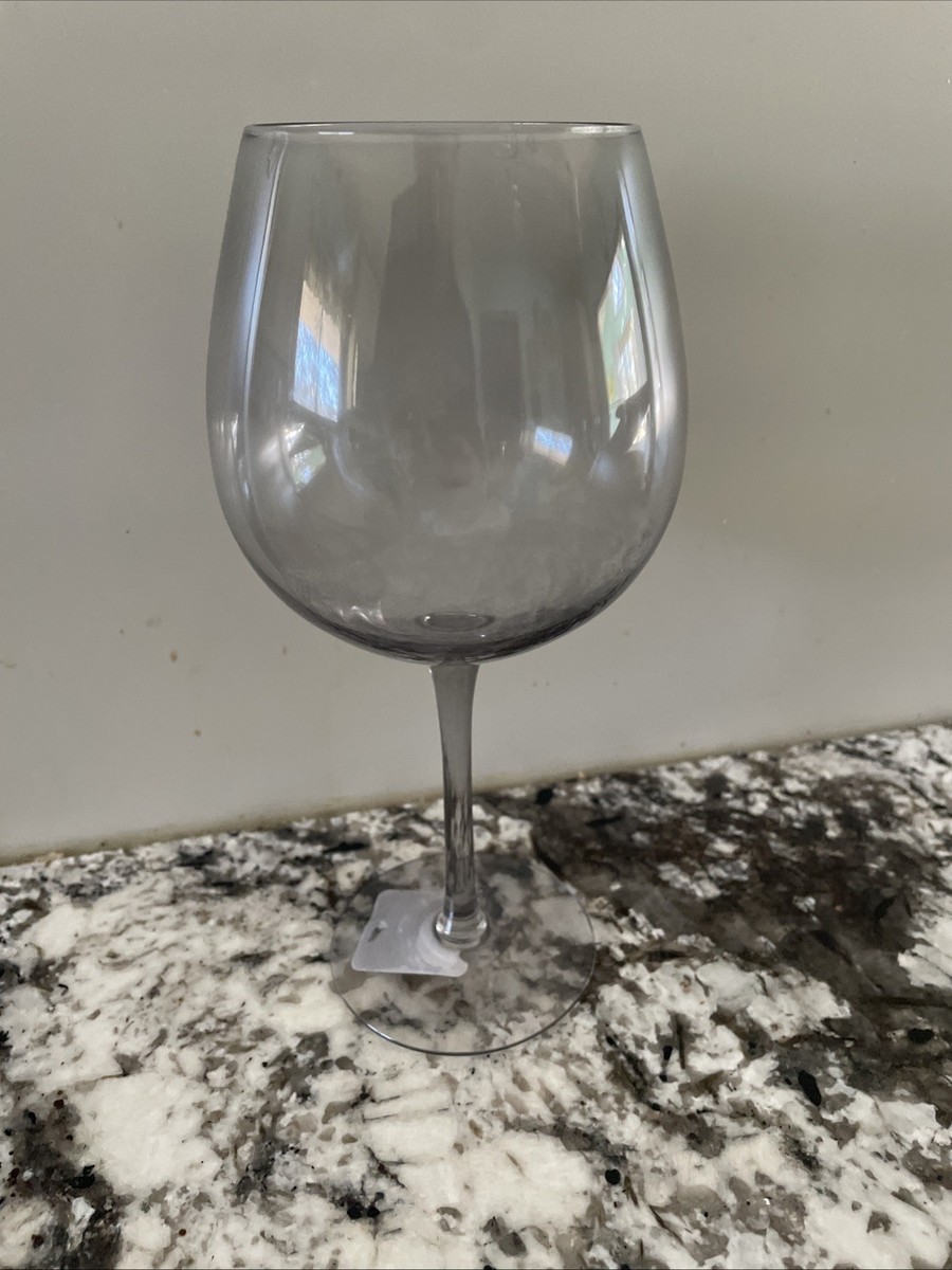 Pier 1 Smoke Gray Red Wine Glasses 9" Discontinued Smoky | eBay