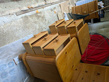 Handmade Antique Pine Set Of Bedside Tables