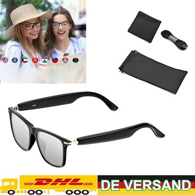 Smart Brille mit AI Übersetzung 40 Sprachen Farbwechsel Linsen Bluetooth L