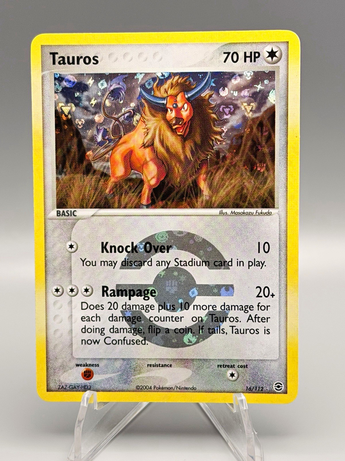 The Pokémon Company Pokemon TCG Tauros 16/112 EX FireRed LeafGreen Holo 2004