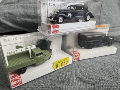 3x Busch - Oldtimer - Model A - Horch - Tempo - 1:87
