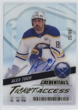 2024-25 Upper Deck Credentials Acetate Ticket Access 20/99 Alex Tuch Auto d4e