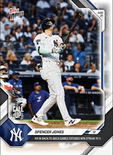 2026 Topps Now Spencer Jones #580 New York Yankees Rookie RC Baseball Card. rookie card picture