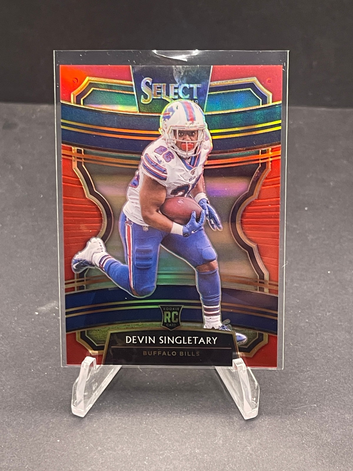 2019 DEVIN SINGLETARY PANINI SELECT CONCOURSE RED PRIZM RC #26, SN 36/99