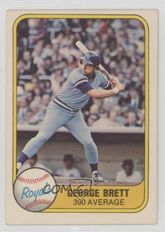 1981 Fleer George Brett (390 Average on Front) #28 HOF sq1