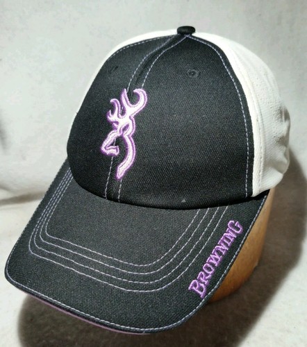 Browning Chelsie Black Purple Embroidery Hat Adjustable Hunting Baseball Cap - Picture 1 of 9