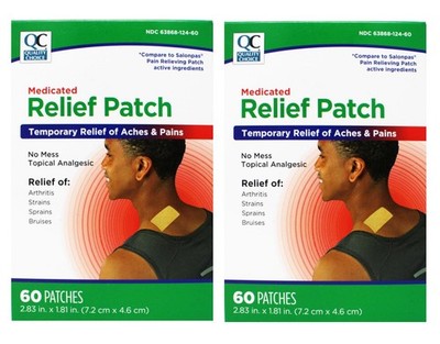 Quality Choice Medicated Relief Patch, 60 Patches - 2 Pack